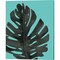 Tropical Palm I BW Turquoise by Wild Apple Portfolio 16" x 20" Canvas Wall Art